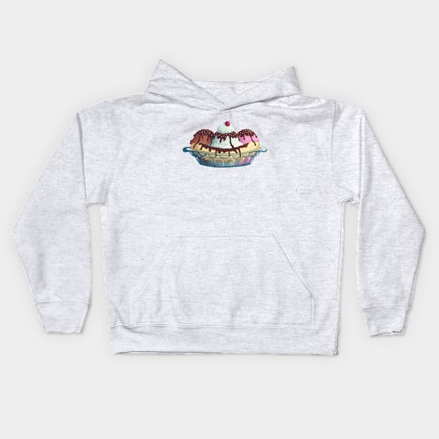 Banana Split Kids Hoodie by Abbilaura